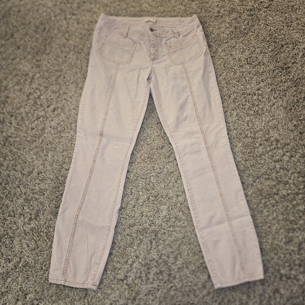 Prana Merrigan Pants Pink Womens Size 6 Stretch Organic Cotton Corduroy Casual